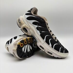 Nike Air Max Plus TN Black White Mens Size 12 CT1094-102 Tuned Air Sneakers‎